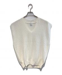 Spick and Span（スピック＆スパン）の古着「ペーパーヤーンルーズニットベスト」｜アイボリー