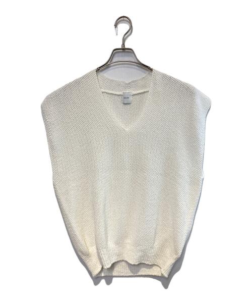 Spick and Span（スピック＆スパン）Spick and Span (スピック＆スパン) ペーパーヤーンルーズニットベスト アイボリー サイズ:Freeの古着・服飾アイテム