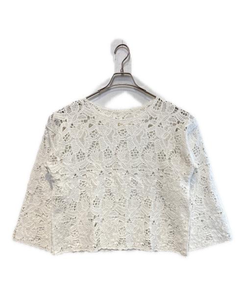 JOURNAL STANDARD relume（ジャーナルスタンダード レリューム）JOURNAL STANDARD relume (ジャーナルスタンダード レリューム) エンブロイダリークロシェレースプルオーバー ホワイト サイズ:Freeの古着・服飾アイテム