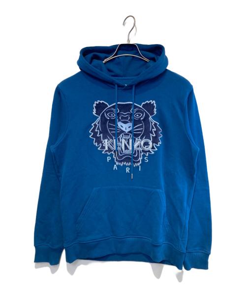 KENZO（ケンゾー）KENZO (ケンゾー) Metallic Logo Tiger Hoodie ブルー サイズ:Ｍの古着・服飾アイテム