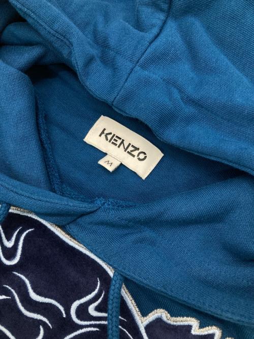 KENZO（ケンゾー）KENZO (ケンゾー) Metallic Logo Tiger Hoodie ブルー サイズ:Ｍの古着・服飾アイテム
