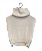 HER LIP TOハーリップトゥ）の古着「Drape Neck Sleeveless Knit」｜ベージュ