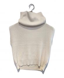 HER LIP TO（ハーリップトゥ）の古着「Drape Neck Sleeveless Knit」｜ベージュ