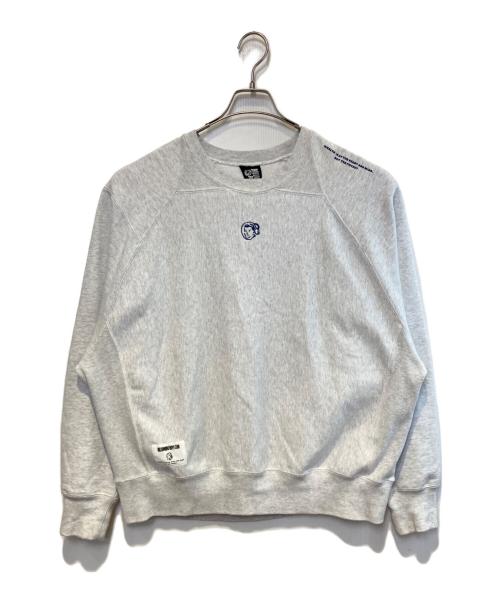 BILLIONAIRE BOYS CLUB（ビリオネアボーイズクラブ）BILLIONAIRE BOYS CLUB (ビリオネアボーイズクラブ) EMBROIDERED LOGO GUSSET COTTON SWEATSHIRT ライトグレー サイズ:XLの古着・服飾アイテム