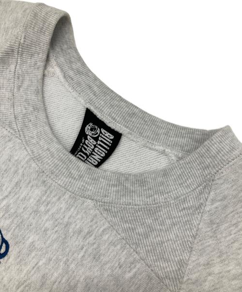 BILLIONAIRE BOYS CLUB（ビリオネアボーイズクラブ）BILLIONAIRE BOYS CLUB (ビリオネアボーイズクラブ) EMBROIDERED LOGO GUSSET COTTON SWEATSHIRT ライトグレー サイズ:XLの古着・服飾アイテム