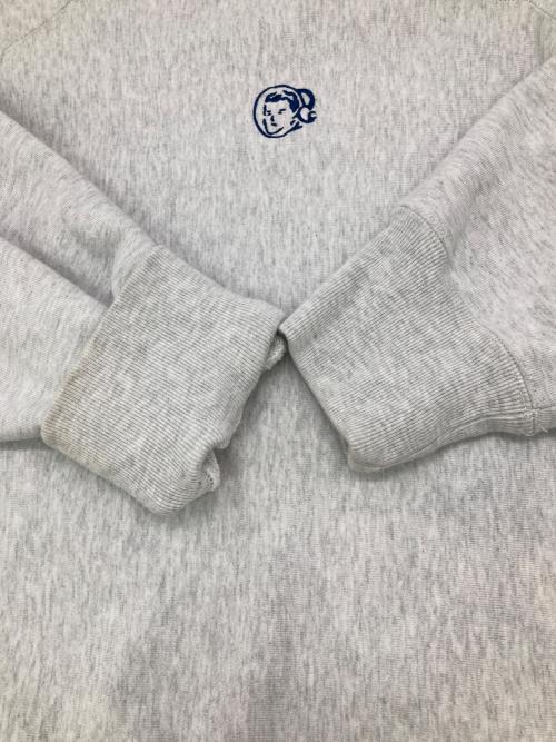 BILLIONAIRE BOYS CLUB（ビリオネアボーイズクラブ）BILLIONAIRE BOYS CLUB (ビリオネアボーイズクラブ) EMBROIDERED LOGO GUSSET COTTON SWEATSHIRT ライトグレー サイズ:XLの古着・服飾アイテム