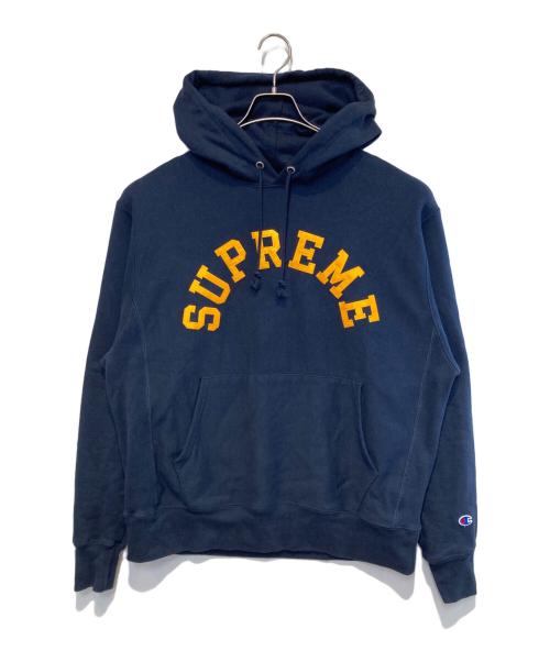 SUPREME（シュプリーム）SUPREME (シュプリーム) Champion (チャンピオン) Hooded Sweatshirt ネイビー サイズ:Lの古着・服飾アイテム