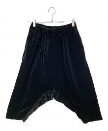 COMME des GARCONS COMME des GARCONS（コムデギャルソン コムデギャルソン）の古着「ベルベットサルエルパンツ」｜ブラック
