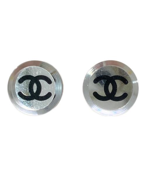 CHANEL（シャネル）CHANEL (シャネル) ココマーククリアピアス ブラック×シルバーの古着・服飾アイテム