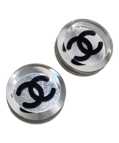 CHANEL（シャネル）CHANEL (シャネル) ココマーククリアピアス ブラック×シルバーの古着・服飾アイテム