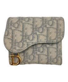 Christian Dior（クリスチャン ディオール）の古着「Saddle Lotus ウォレット」｜グレー