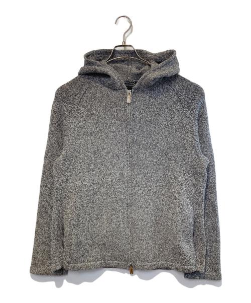 EMPORIO ARMANI（エンポリオ アルマーニ）EMPORIO ARMANI (エンポリオ アルマーニ) ジップアップニットパーカー グレー サイズ:52の古着・服飾アイテム