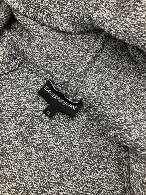 EMPORIO ARMANI（エンポリオ アルマーニ）EMPORIO ARMANI (エンポリオ アルマーニ) ジップアップニットパーカー グレー サイズ:52の古着・服飾アイテム