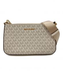 MICHAEL KORS（マイケル・コース）の古着「モノグラム 2way マルチポーチ スモール クロスボディバッグ」｜ベージュ