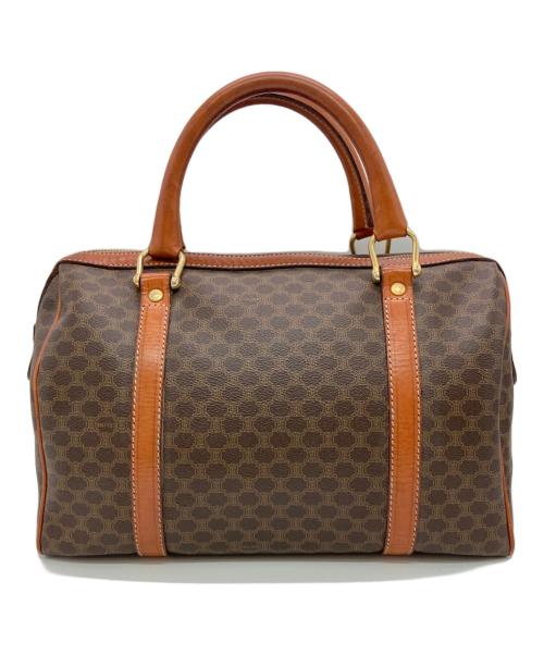 CELINE（セリーヌ）CELINE (セリーヌ) マカダム柄スモールボストンバッグ ブラウンの古着・服飾アイテム