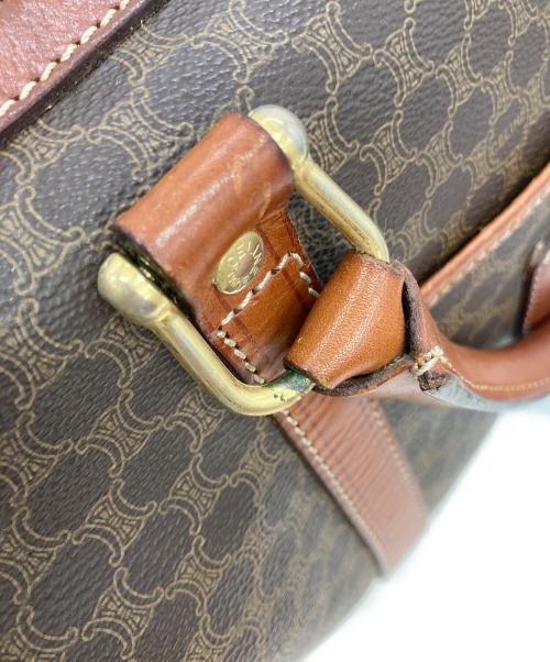 CELINE（セリーヌ）CELINE (セリーヌ) マカダム柄スモールボストンバッグ ブラウンの古着・服飾アイテム