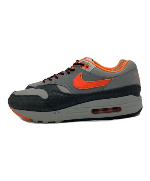 NIKE（ナイキ）NIKE (ナイキ) HUF (ハフ) Air Max 1 SP グレー×オレンジ サイズ:US9.5の古着・服飾アイテム