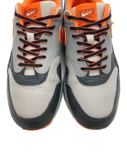 NIKE（ナイキ）NIKE (ナイキ) HUF (ハフ) Air Max 1 SP グレー×オレンジ サイズ:US9.5の古着・服飾アイテム