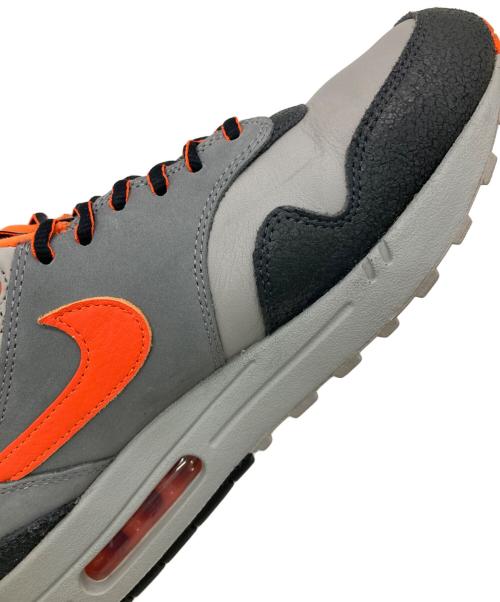 NIKE（ナイキ）NIKE (ナイキ) HUF (ハフ) Air Max 1 SP グレー×オレンジ サイズ:US9.5の古着・服飾アイテム