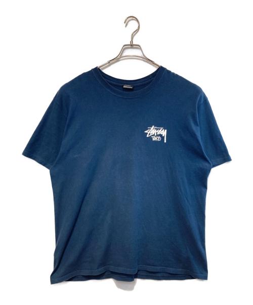 stussy（ステューシー）stussy (ステューシー) プリントカットソー ネイビー サイズ:XLの古着・服飾アイテム