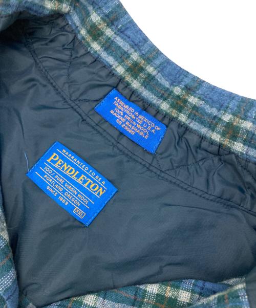 PENDLETON（ペンドルトン）PENDLETON (ペンドルトン) ウールチェックシャツ ブルー×グリーン サイズ:XXの古着・服飾アイテム