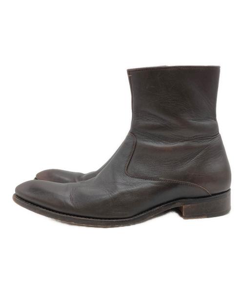 agnes b homme（アニエスベーオム）agnes b homme (アニエスベーオム) サイドジップブーツ ブラウン サイズ:44の古着・服飾アイテム