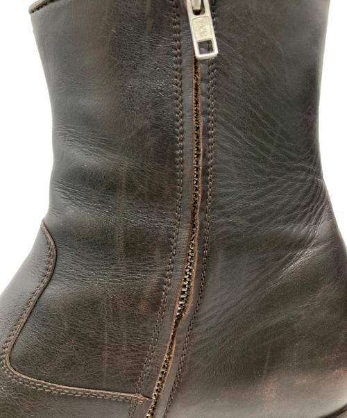 agnes b homme（アニエスベーオム）agnes b homme (アニエスベーオム) サイドジップブーツ ブラウン サイズ:44の古着・服飾アイテム