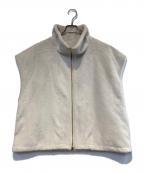 MICA&DEALマイカアンドディール）の古着「スタンドカラーファーダブルジップベスト」｜ホワイト