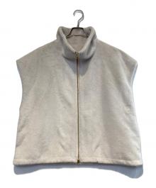 MICA&DEAL（マイカアンドディール）の古着「スタンドカラーファーダブルジップベスト」｜ホワイト