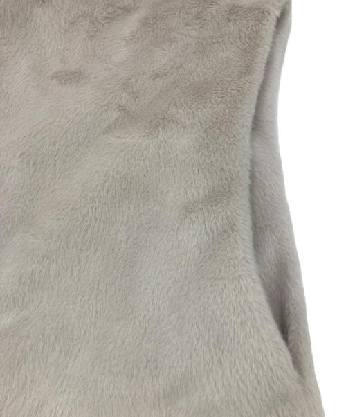 MICA&DEAL（マイカアンドディール）MICA&DEAL (マイカアンドディール) スタンドカラーファーダブルジップベスト ホワイト サイズ:Freeの古着・服飾アイテム