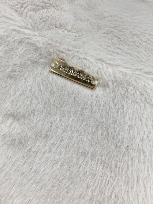 MICA&DEAL（マイカアンドディール）MICA&DEAL (マイカアンドディール) スタンドカラーファーダブルジップベスト ホワイト サイズ:Freeの古着・服飾アイテム