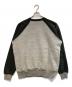 HUMAN MADE (ヒューマンメイド) ハートロゴ2トーンラグランスウェットシャツ グレー×ブラック サイズ:XL：19000円