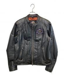 HARLEY-DAVIDSON（ハーレーダビッドソン）の古着「レザーライダースジャケット」｜ブラック