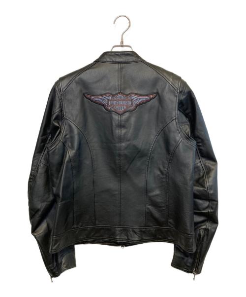HARLEY-DAVIDSON（ハーレーダビッドソン）HARLEY-DAVIDSON (ハーレーダビッドソン) レザーライダースジャケット ブラック サイズ:Lの古着・服飾アイテム