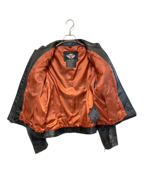 HARLEY-DAVIDSON（ハーレーダビッドソン）HARLEY-DAVIDSON (ハーレーダビッドソン) レザーライダースジャケット ブラック サイズ:Lの古着・服飾アイテム