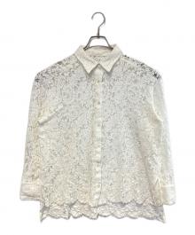 GRACE CONTINENTAL（グレースコンチネンタル）の古着「コードレースオーバーシャツ」｜ホワイト