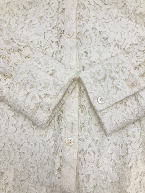 GRACE CONTINENTAL（グレースコンチネンタル）GRACE CONTINENTAL (グレースコンチネンタル) コードレースオーバーシャツ ホワイト サイズ:36の古着・服飾アイテム