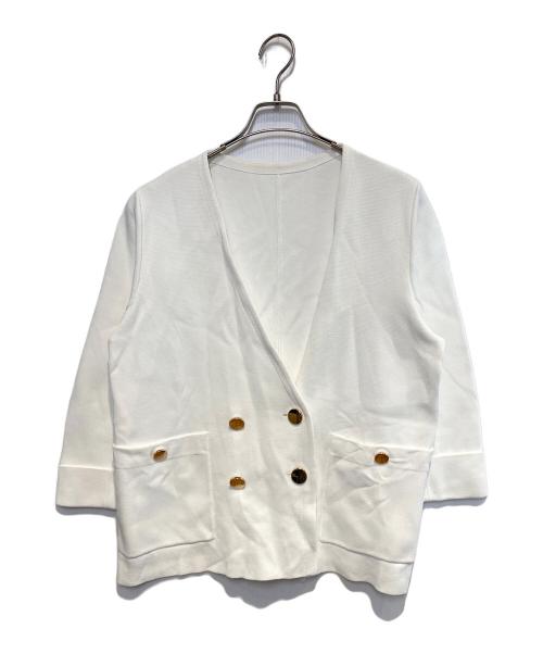 GRACE CLASS（グレースクラス）GRACE CLASS (グレースクラス) ミラノリブダブルジャケット ホワイト サイズ:36の古着・服飾アイテム