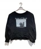 Diagramダイアグラム）の古着「Catphoto裏毛トップ」｜ブラック