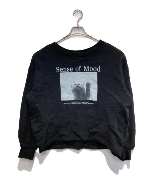 Diagram（ダイアグラム）Diagram (ダイアグラム) Catphoto裏毛トップ ブラック サイズ:36の古着・服飾アイテム