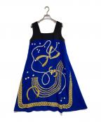 GRACE CLASSグレースクラス）の古着「ジュエリーモチーフドレス」｜ブルー