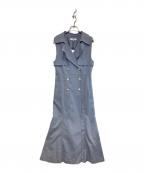 Mystradaマイストラーダ）の古着「トレンチジレワンピース」｜ブルー