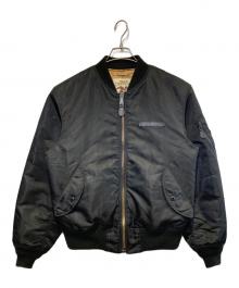 AVIREX（アヴィレックス）の古着「50th Anniversary MA-1 SIGNATURE BIG LOGO」｜ブラック