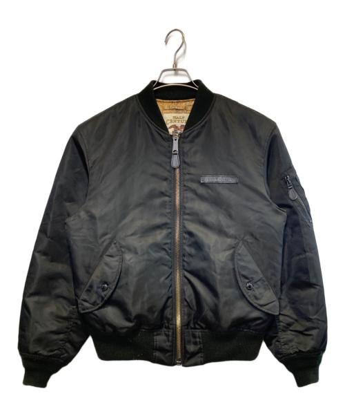 AVIREX（アヴィレックス）AVIREX (アヴィレックス) 50th Anniversary MA-1 SIGNATURE BIG LOGO ブラック サイズ:Freeの古着・服飾アイテム