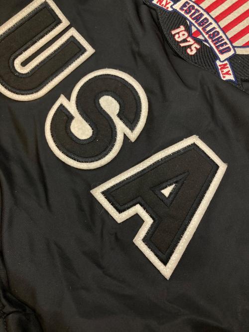 AVIREX（アヴィレックス）AVIREX (アヴィレックス) 50th Anniversary MA-1 SIGNATURE BIG LOGO ブラック サイズ:Freeの古着・服飾アイテム