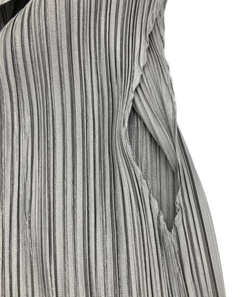 PLEATS PLEASE（プリーツプリーズ）PLEATS PLEASE (プリーツプリーズ) プリーツミニワンピース グレー サイズ:3の古着・服飾アイテム