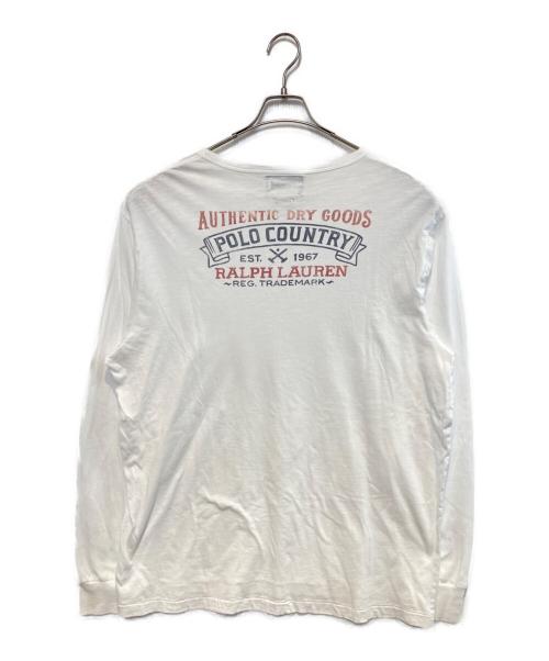 POLO COUNTRY（ポロカントリー）POLO COUNTRY (ポロカントリー) ロングスリーブカットソー ホワイト サイズ:XLの古着・服飾アイテム