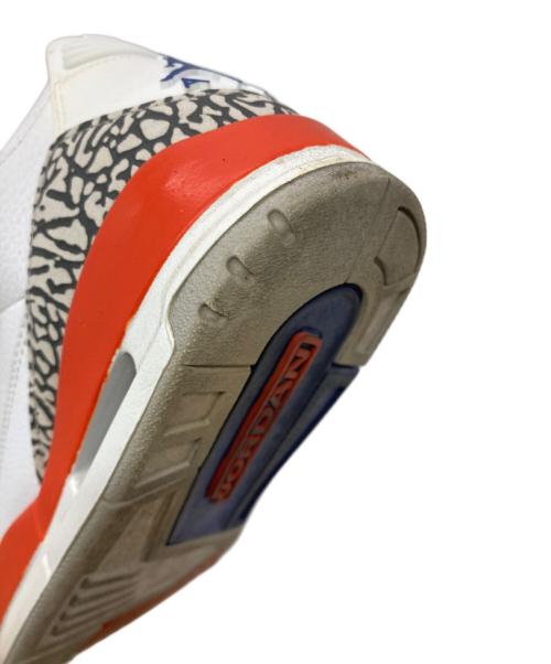 NIKE（ナイキ）NIKE (ナイキ) AIR JORDAN 3 RETRO ホワイト×オレンジ サイズ:US9.5の古着・服飾アイテム