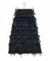 foufou（フーフー ザドレス）の古着「tulle lace black tiered skirt」｜ブラック