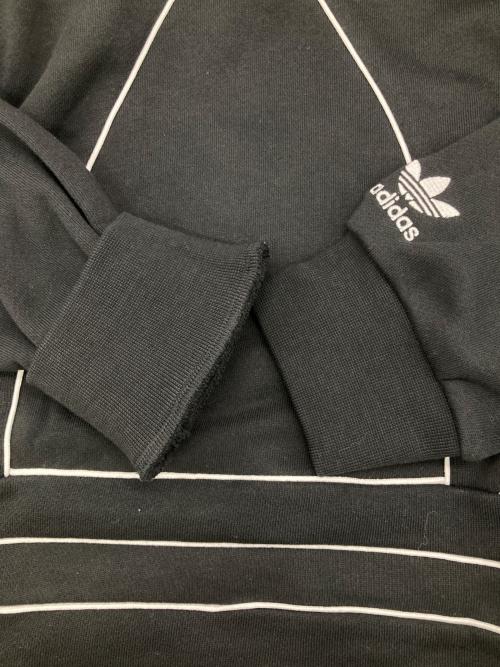 adidas（アディダス）adidas (アディダス) ビッグトレフォイル アウトラインパーカー ブラック サイズ:L 未使用品の古着・服飾アイテム